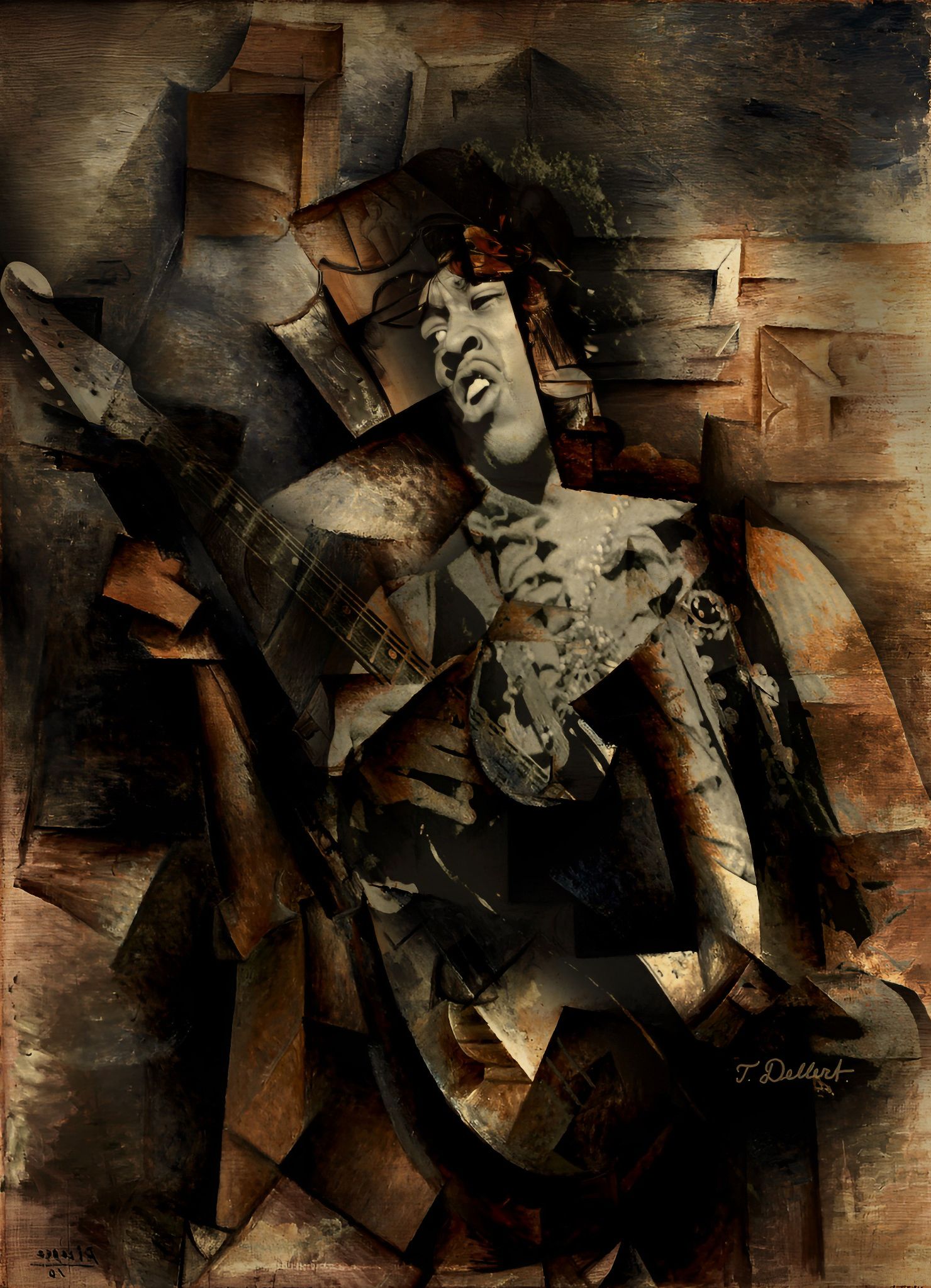 SMALL.  Jimi Hendrix Cubistic Experience  copy